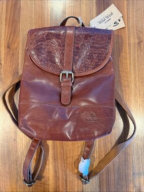 New with tags Wild West Los Angeles Leather Backpack or crossbody